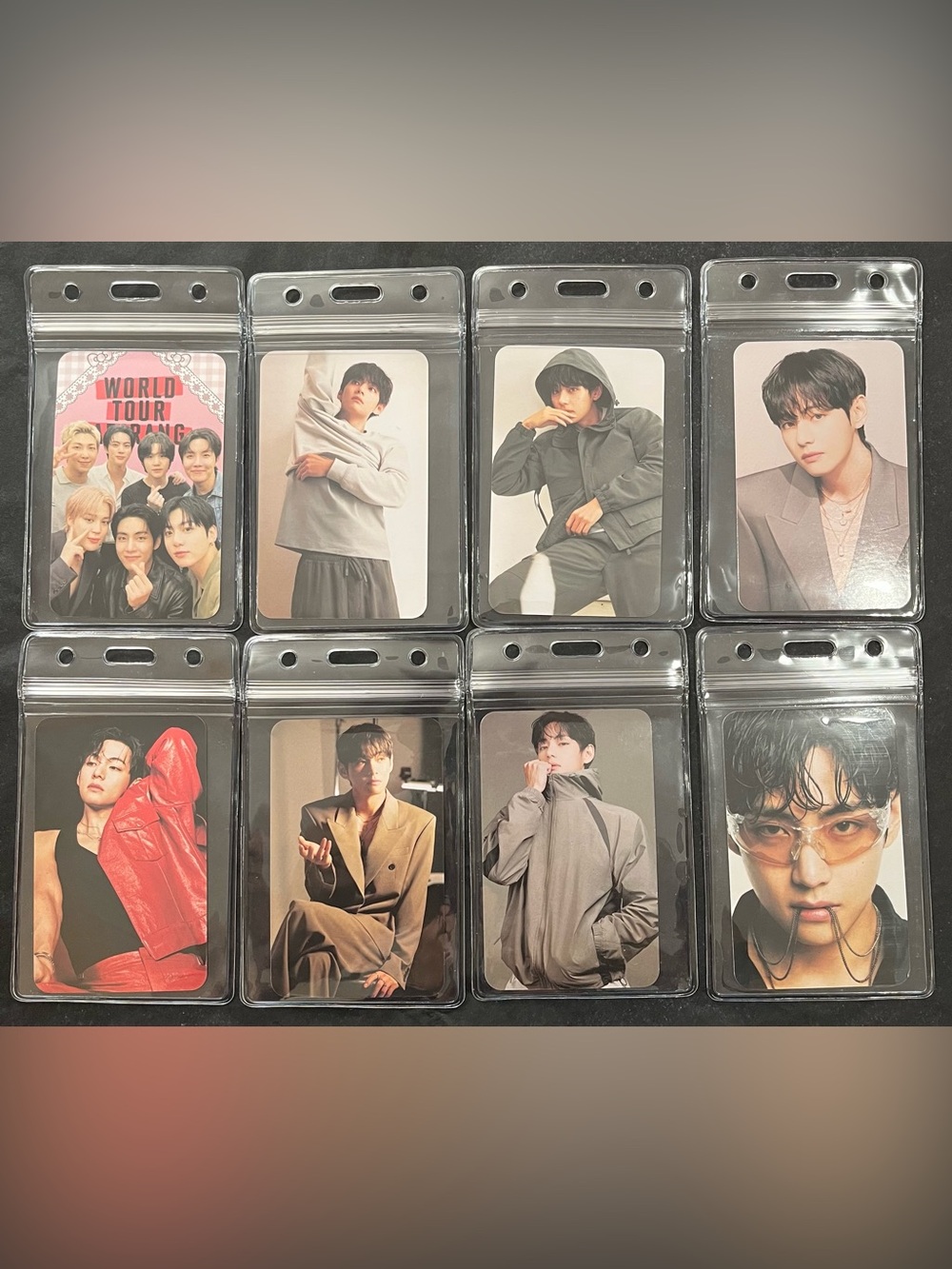 8 K-Pop Photo Card Set Featuring Male Idol V